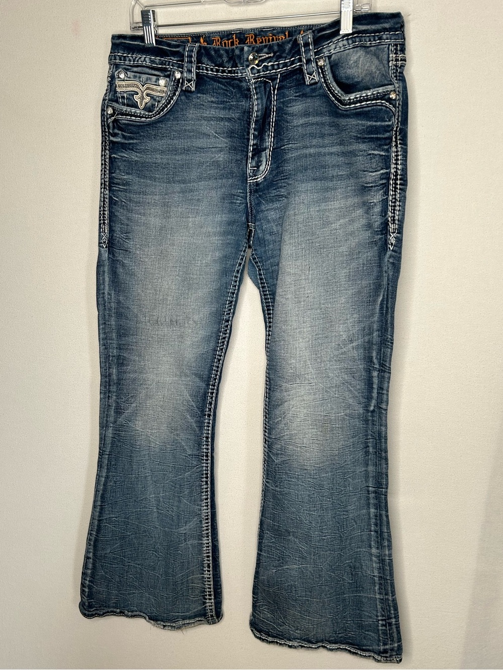 Rock Revival Nadine Mid-Rise Flare Stretch Jean 32